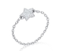 Shinning Star Silver Chain Ring NSR-3179